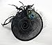 Edith qi Lady Retro Peacock Cocktail Fascinators Hats for Wedding Party Black