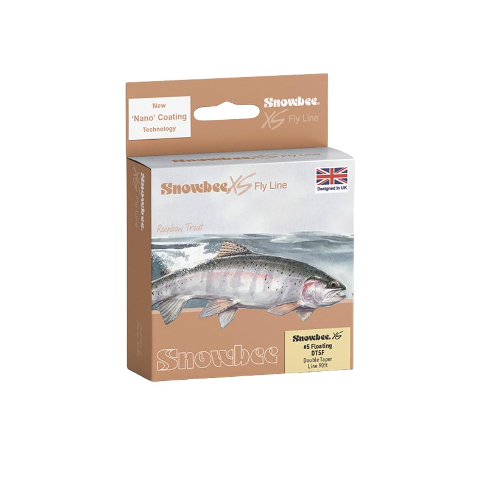 Snowbee XS Double Taper Floating Fly Line, Ivory, DT3, Gentle Taper for Dry Fly and Traditional River Presentation