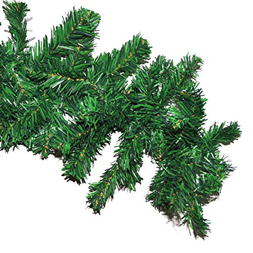 TKK 9ft Christmas Green Garland Xmas Pine Garland Wreaths Ornament (Green Garland, 1 Pack)