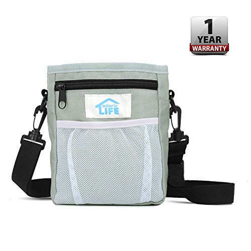 Dog Treat Pouch, Adoric Life Dog Treat Training Pouch with Built In Waste Bags Dispenser, 3 Ways To Wear Dog Training Bag, Carry Treats Toys Accessories HF Carries for Walking Training Travelling