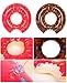 UCLEVER 2 Packs Donut Pool Float Inflatable Swimming Ring 70CM for Children Kids 3-8 Years( Strawberry & Chocolate)