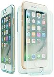 iPhone 7 Case, Bastex Slim Fit Front and Back Full Body Protective Crystal Two Pieces TPU Blue Transparent Bumper Case Cover for Apple iPhone 7