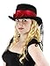 elope Black Vintage Steampunk Top Hat with Spiderweb Veil | Standard
