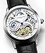Stührling Original Automatic Watch for Men Skeleton Watch Dial, Dual Time, AM/PM Sun Moon, Leather Band, 571 Mens Watches Series