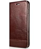 Galaxy Note 8 Case, Galaxy Note 8 Flip Case, Crosspace Galaxy Note 8 Wallet Case [Ultra Slim] PU Leather Magnetic Folio Book Stand Protective Cover with Card Slots for Samsung Galaxy Note 8 Coffee