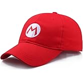 ThatsRad Mario Luigi Mesh Trucker Hat Cap Snapback Cosplay Costume Halloween Wayne's World Wig