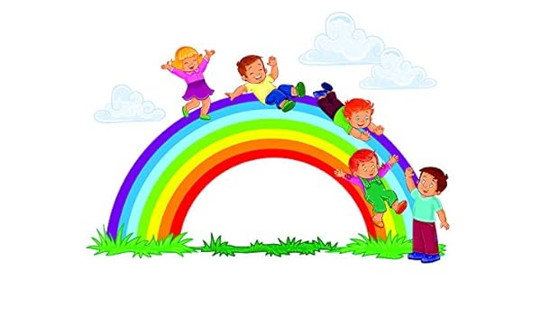 Amazon Com Rainbow Fun Kids Playing Playground Boys School