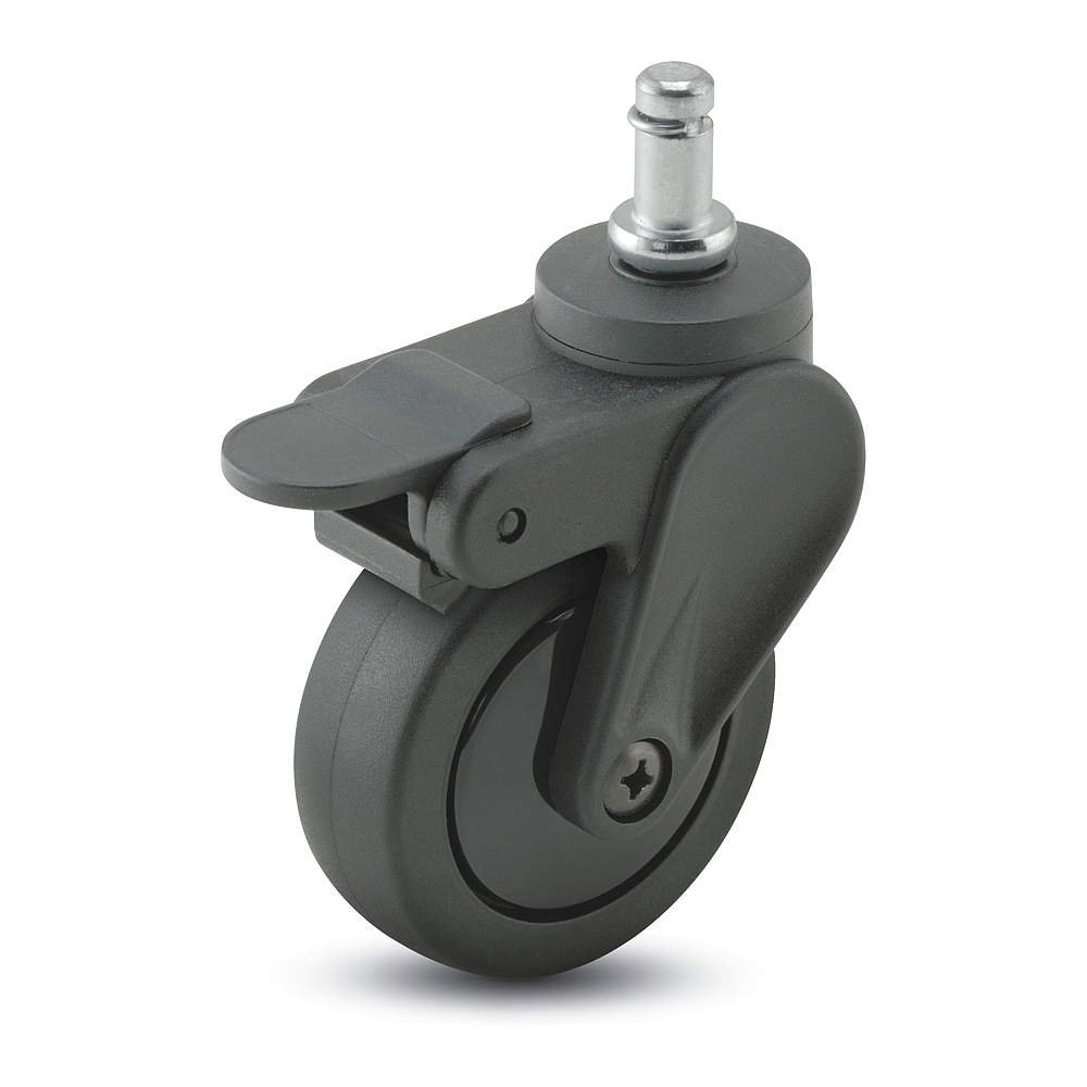Swivel Stem Caster w/Brake, 3 in., 120 lb. Industrial