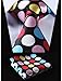 HISDERN Men's Polka Dot Jacquard Woven Tie Necktie Set 8.5 cm / 3.4 inches in Width Red/Blue/Pink