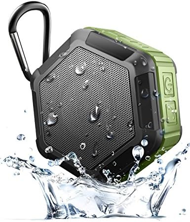 Portable Outdoor and Shower Bluetooth Speakers, fZoe Wireless IP67 Waterproof with 12 Hour Playtime Speakers for Running Ridding Hiking Outdoor Sports Enjoy music - Army Green