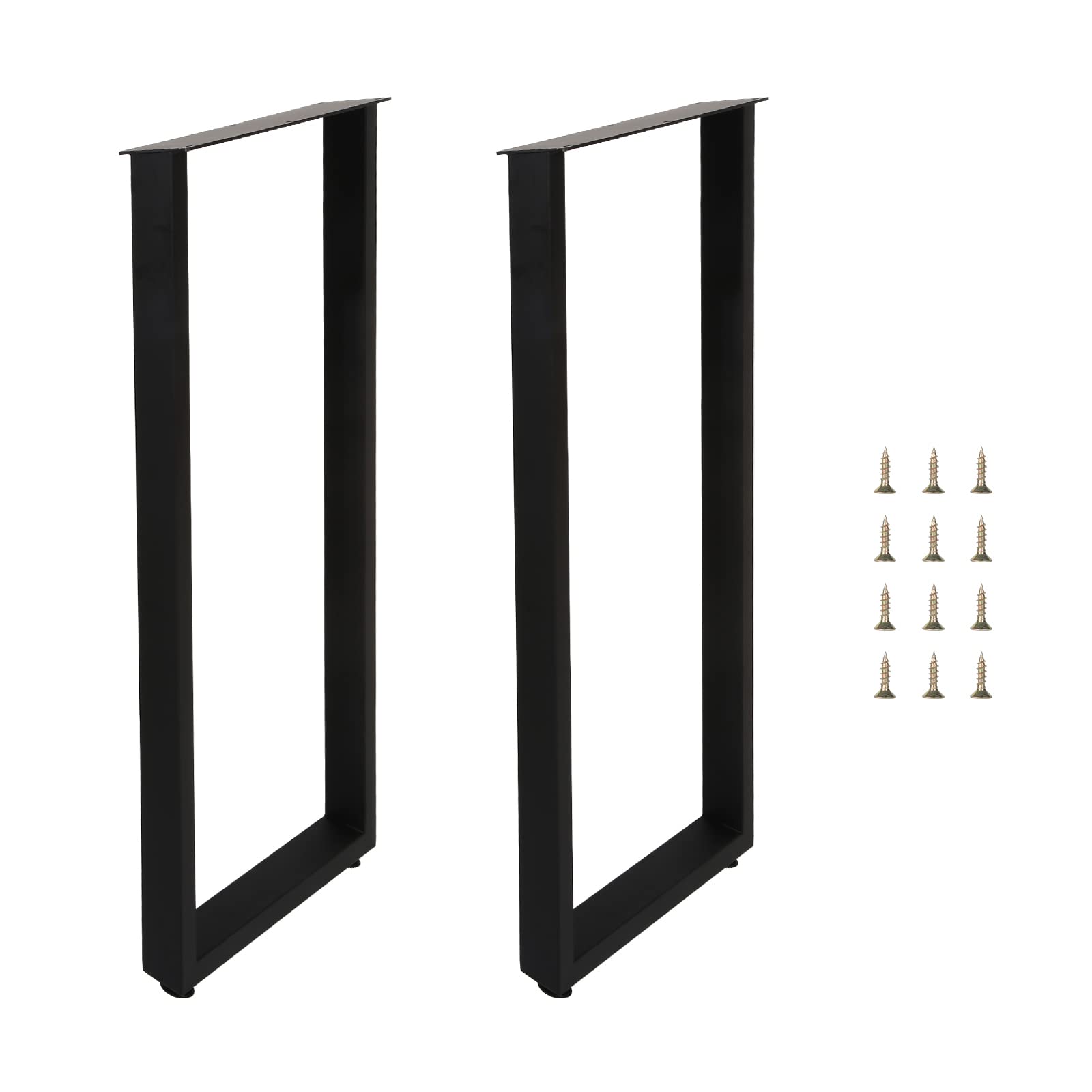 Photo 1 of ***** BLACK***** iWEDN 40 Inch Bar Height Table Legs, Heavy Duty Metal Legs for Table, Home DIY Furniture Legs, Set of 2 (40inch Height, 45cm Width, Rectangular)