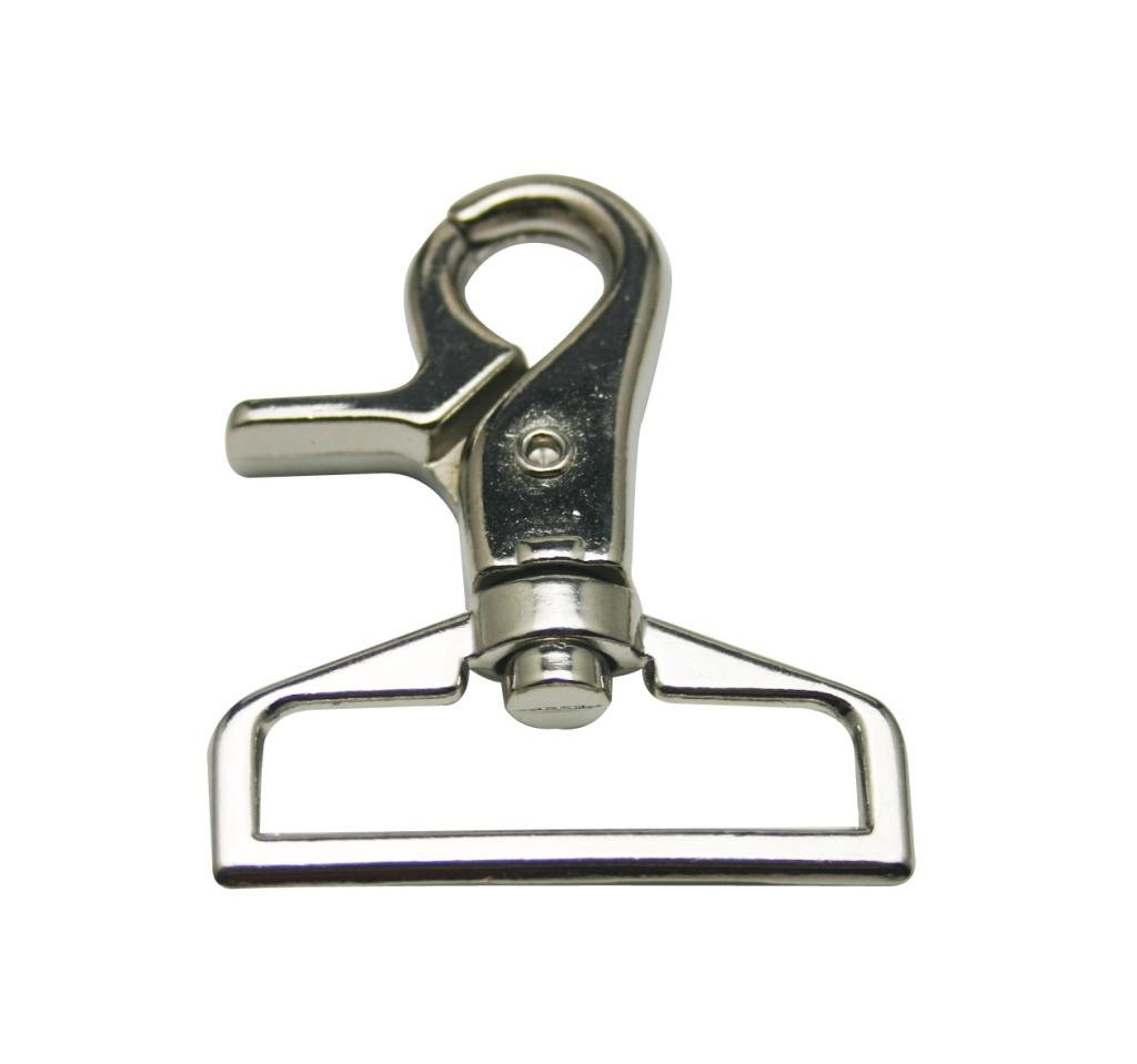 .Silvery 1.5'' Inside Diameter D-Ring Lobster Clasp Swivel Snap Clasp Hook Pack of 5