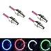 Whosee 4-Pack Pink Bike Bicycle Car Wheel Motorcycle Tire Valve Cap Neon Lamp LED Flash Light