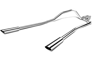 DNA MOTORING CBE-F1500-T2 Axle Back Muffler Exhaust System [Compatible with 04-08 Ford F150 4.6L/5.4L]