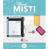 My Sweet Petunia Misti Stamp Positioning Tool &ndash; Teal MINI &ndash; NEW Version with Foam Pad, Bar Magnet &amp; Grid Paper &ndash; Precision Stamping Platform for Cardmaking &amp; Scrapbooking
