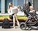 Swish Baby Diaper Bag Backpack w/Insulated Pockets and Stroller Strap - Large Waterproof Multi-Function Travel Organizer - Changing Pad, Bottle Holder and Pacifier Clip Included (Black)