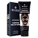 Blackhead Remover Black Mask From Bea Luz, Purifying peel off mask with Activated Charcoal Deep Pore Cleanse for Acne, Oil Control Peel-Off Mask 60g