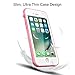 iPhone 7 Clear Case, Vcloo Waterproof Case for iPhone 7,Transparent Crystal Case, Dust Proof Snow Proof Shockproof Heavy Duty Slim Protective Cover Case for iPhone 7 with Screen Protector (Pink)