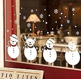 TOTOMO Christmas Window Decal Stickers Four White Snowbabies Decoration