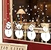 TOTOMO Christmas Window Decal Stickers Four White Snowbabies Decoration