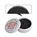 Eye Brush Cleaner, Color Removal Sponge, Quickly Shaking Off Eyeshadow Power Colors on Black Coarse Sponge, White Case with Pink Rose Printed