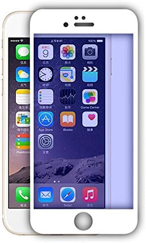 [2-Pack] iPhone 6 6s HD Anti-Blue Light Full Screen Protector,SUARB 3D Carbon Fibre Soft Edge Tempered Glass Screen Protector (9H Hardness 0.26mm Anti-scratch Anti-Glare) for Apple 6 6s 4.7" White
