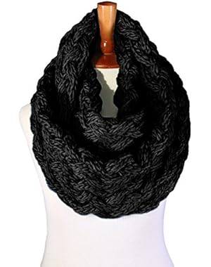 Women Winter Chunky Knitted Infinity Scarf Warm Circle Loop Various Colors