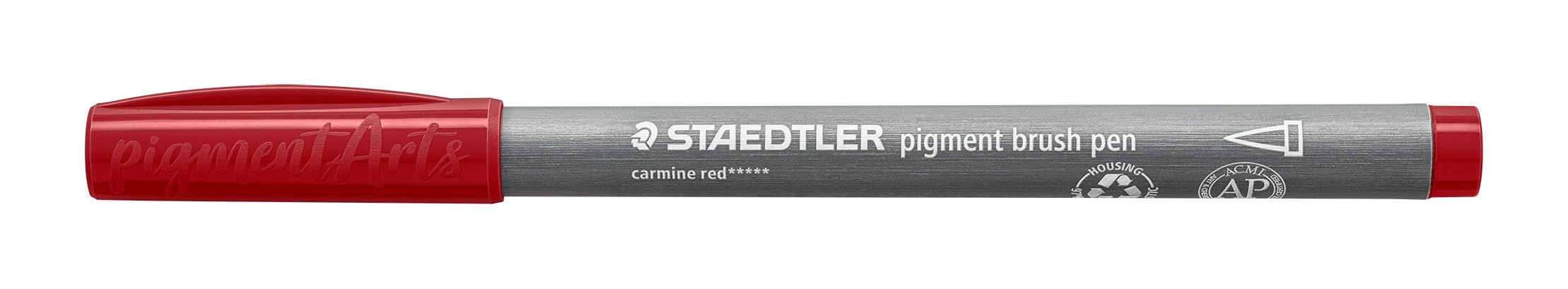 STAEDTLER 371-29 Pigment Arts Brush Pen - Carmine Red (Box of 10)