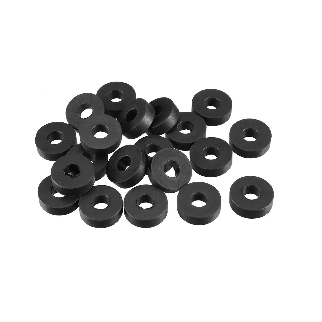 sourcingmap Rubber Flat Washers 13mm OD 5mm ID 4mm Thickness for Faucet Pipe Water Hose, Pack of 10