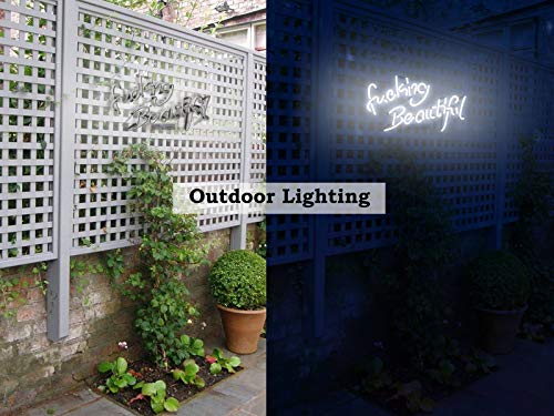 Beer Neon Wall Signs Room Decor Fucking Beautiful for Home Bedroom Girls Pub Hotel Beach Cocktail Recreational Game Room 14" x 9" - Thumbnail 5