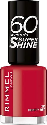 Rimmel 60 Seconds Super Shine Nail Polish 8 ml 313 Feisty Red