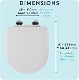 Croydex Garda Flexi-Fix D Shape Soft Close Toilet Seat White Wood view 5