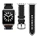 SWEES Leather Band Compatible for iWatch 42mm 44mm, Genuine Leather Replacement Wristband Strap Compatible iWatch Series 5, Series 4, Series 3, Series 2, Series 1, Sports & Edition Men