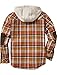 Legendary Whitetails Men's Hooded Shirt Jacket Flannel Berber Lined Polyfill Insulated, Arrowood Barnwood Plaid, Large
