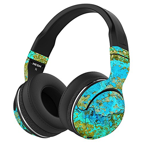 MightySkins Skin Compatible with Skullcandy Hesh 2 Wireless Headphones - Teal M…