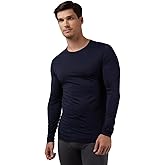 32 Degrees Heat Men's Lightweight Crew Baselayer Top | Form Fitting | Long Sleeve| 4-Way Stretch | Thermal