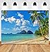 Fanghui Beach Backdrop Ocean Photography Background for Wedding Party Decoration Beach Photo Studio Props Backdrop Vinyl 7x5ft