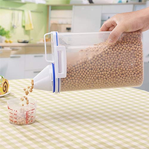 JISETY 2L Plastic Cereal Dispenser Storage Box Ornament Bins Kitchen Food Grain Rice Container Nice 43642 Professional Factory Price