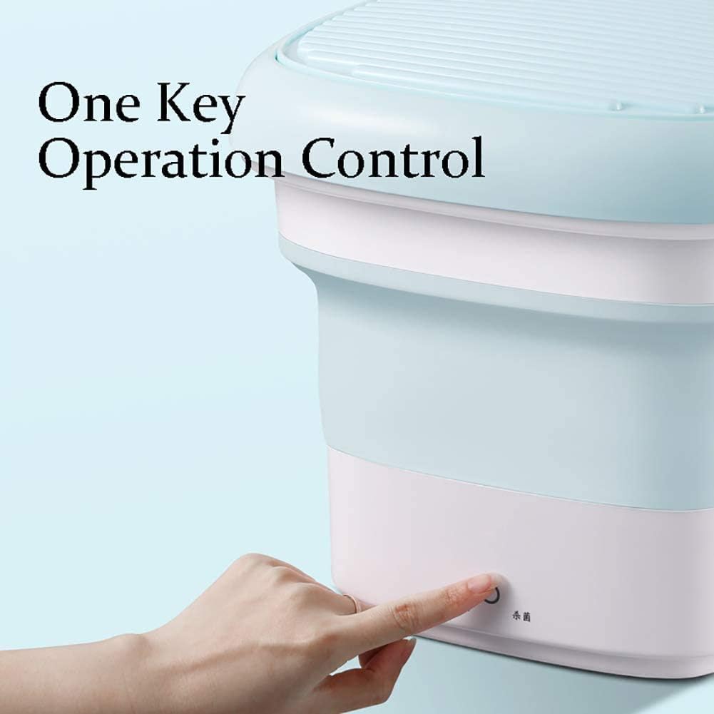 Draagbare Wasmachines Mini Opvouwbare Wasmachine Met Ultrasone Sterilisatie Automatische Ondergoedwasmachine Vrijstaande Babywasmachine Pink Blue