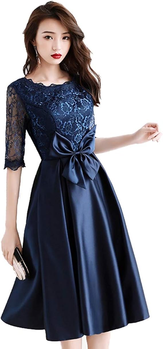 Amazon パーティードレス 結婚式 ワンピース 大きいサイズ 春 女子会 同窓会 S 服装 代30代40代50代 大人 二次会 紺色 上品 七五三 ママ 参観日 ワンピース チュニック 通販