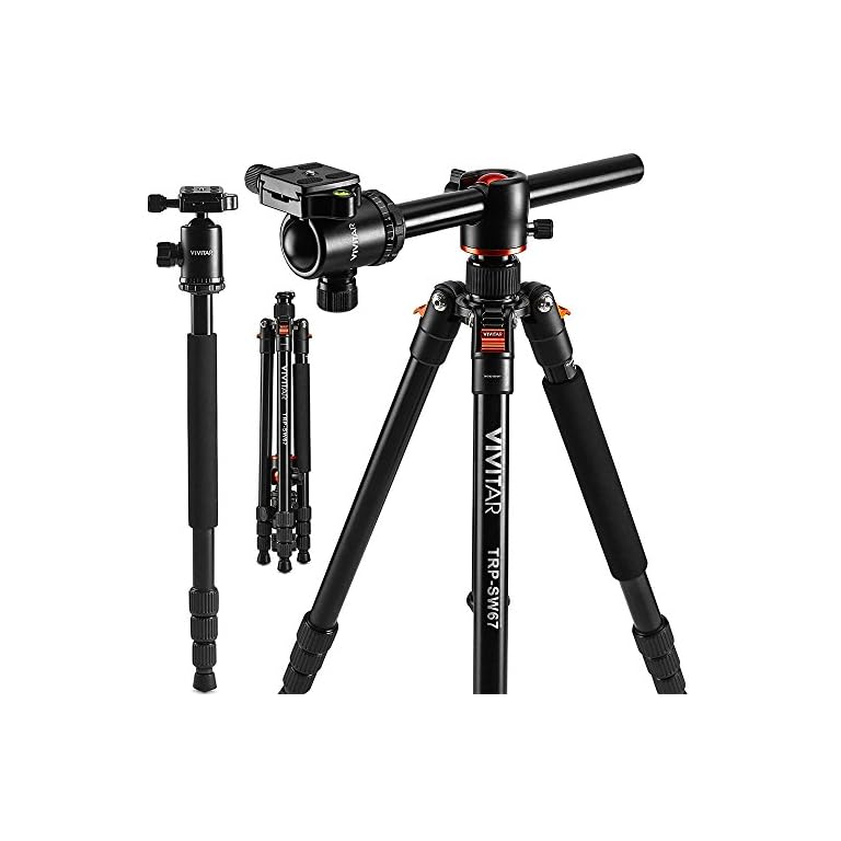 Horizontal Arm Professional Camera Tripod & Monopod Portable Tripod