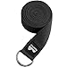 REEHUT Yoga Strap (6ft, 8ft, 10ft) with Ebook - Durable Cotton Exercise Straps w/Adjustable D-Ring Buckle for Stretching, General Fitness, Flexibility and Physical Therapy