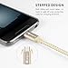 USB C, iOrange-E 6Ft USB Type C Cable with Stepped Connector for Samsung Galaxy S8, ChromeBook Pixel, Nokia N1, LG G5, OnePlus 2, Nexus 6P, 5X, Nintendo Switch and More, Gold