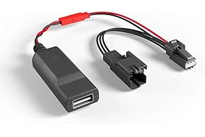 Dongar Dashcam Power Adapter (3-pin Type B) for Select Ford Vehicles. Compatible with 2019+ Ford Ranger, and More. Built-in USB Power Source, Connects to Rearview Mirror, Easy to Install