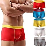 Astarin Mens Modal Colored Trunks Underwear Comfortable Boxer Briefs (Medium, 5 Pack)
