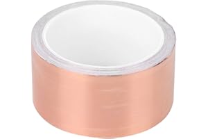 Copper Foil Tape, Single Conductor Shielding Tape, 50mm x 5m Copper Color - Strong Adhesive, Shielding for Electric Guitar an