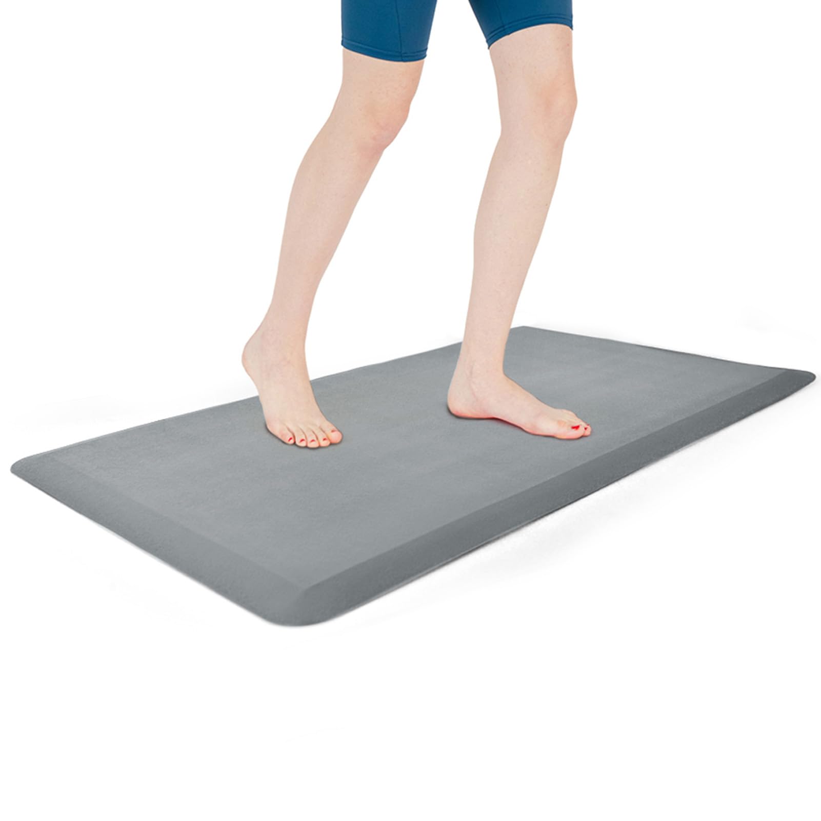 Art3d Anti Fatigue Mat - 1/2 Inch Cushioned Kitchen Mats - Non Slip Foam Comfort Cushion for Standing Desk, Office or Garage Floor (17.3"x28", Grey)