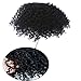 Kaneles Afro Black Kinky Curly Ponytail Extensions for Black Women Synthetic Puff Drawstring Hairpieces Wig Natural as Human Hair (Black-1b#)
