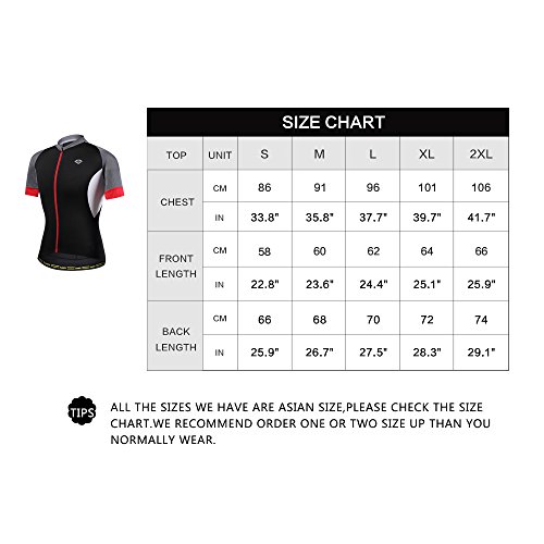 image for Santic Men's Cycling Jersey Short Sleeve Cycling Shirt Biking Jersey B