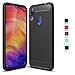 Ryphez for Xiaomi Redmi Note 7 case.Redmi Note 7 Pro Case. Anti-Fingerprint Shockproof Carbon Fiber Design Flexible Soft TPU Brushed Texture Protective Case for Xiaomi Redmi Note 7/7 Pro (Black)